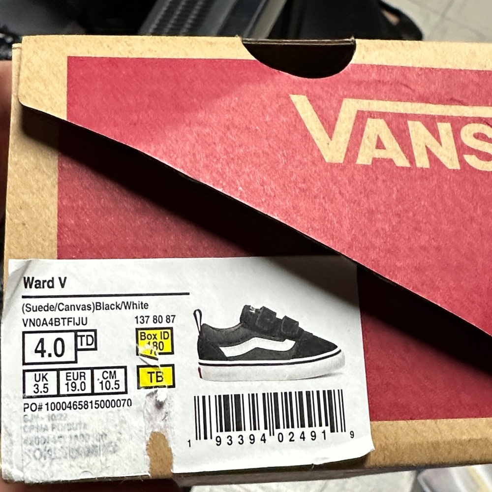 Vans Kids Black and White Ward Sneakers